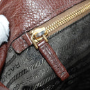 PRADA Shoulder Bag Leather Brown Gold BR3050 Auth am11796V-25