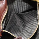 PRADA Shoulder Bag Leather Brown Gold BR3050 Auth am11796V-26