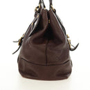 PRADA Shoulder Bag Leather Brown Gold BR3050 Auth am11796V-3