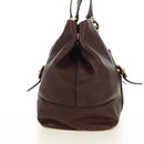 PRADA Shoulder Bag Leather Brown Gold BR3050 Auth am11796V-4