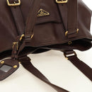 PRADA Shoulder Bag Leather Brown Gold BR3050 Auth am11796V-6
