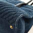 Miu Miu Hand Bag Denim 2way Navy Gold Auth am11797SAV-21