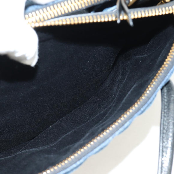 Miu Miu Hand Bag Denim 2way Navy Gold Auth am11797SAV