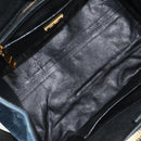 Miu Miu Hand Bag Denim 2way Navy Gold Auth am11797SAV-9