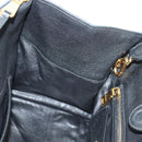 Miu Miu Hand Bag Denim 2way Navy Gold Auth am11797SAV-28