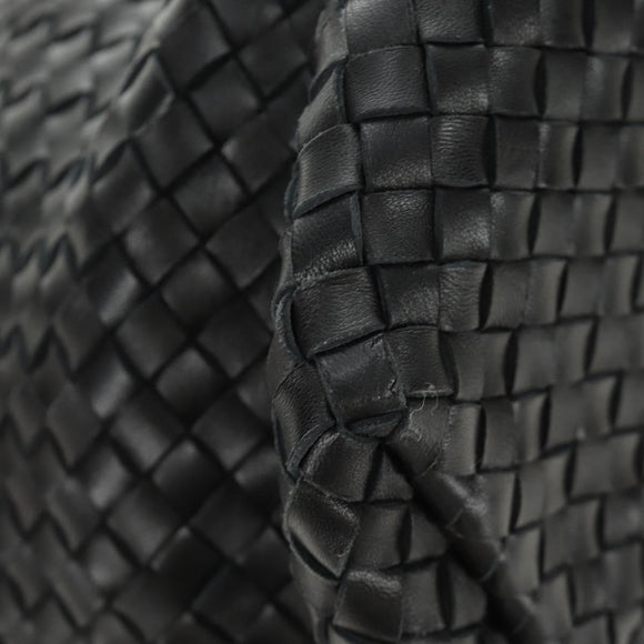 BOTTEGA VENETA INTRECCIATO Cabas MM Hand Bag Leather Black 115664 Auth am11798SM
