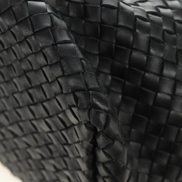 BOTTEGA VENETA INTRECCIATO Cabas MM Hand Bag Leather Black 115664 Auth am11798SM