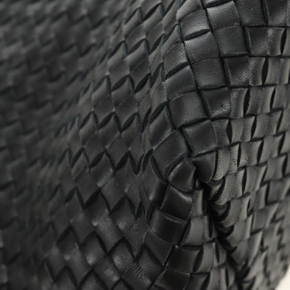 BOTTEGA VENETA INTRECCIATO Cabas MM Hand Bag Leather Black 115664 Auth am11798SM