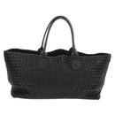 BOTTEGA VENETA INTRECCIATO Cabas MM Hand Bag Leather Black 115664 Auth am11798SM-13