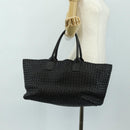 BOTTEGA VENETA INTRECCIATO Cabas MM Hand Bag Leather Black 115664 Auth am11798SM-24