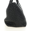 BOTTEGA VENETA INTRECCIATO Cabas MM Hand Bag Leather Black 115664 Auth am11798SM-3