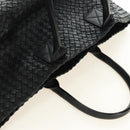 BOTTEGA VENETA INTRECCIATO Cabas MM Hand Bag Leather Black 115664 Auth am11798SM-6