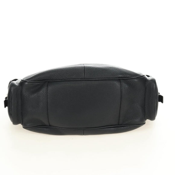 PRADA Shoulder Bag Leather Black Silver Auth am11799V