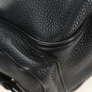 PRADA Shoulder Bag Leather Black Silver Auth am11799V-14