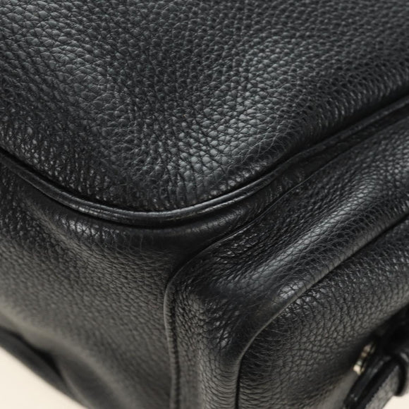 PRADA Shoulder Bag Leather Black Silver Auth am11799V