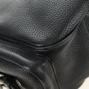 PRADA Shoulder Bag Leather Black Silver Auth am11799V-16