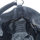 PRADA Shoulder Bag Leather Black Silver Auth am11799V-20