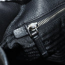 PRADA Shoulder Bag Leather Black Silver Auth am11799V-22