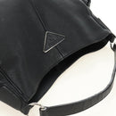 PRADA Shoulder Bag Leather Black Silver Auth am11799V-6