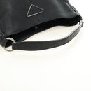 PRADA Shoulder Bag Leather Black Silver Auth am11799V-7
