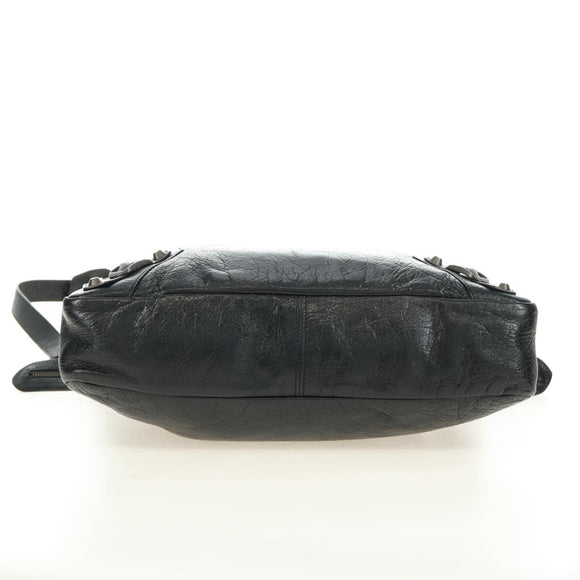 BALENCIAGA The Town Hand Bag Leather 2way Black 240579 Auth am11800SAM