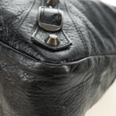 BALENCIAGA The Town Hand Bag Leather 2way Black 240579 Auth am11800SAM-18