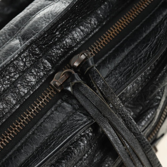 BALENCIAGA The Town Hand Bag Leather 2way Black 240579 Auth am11800SAM