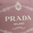 PRADA Canapa Pouch Canvas Pink Gold Auth am11802V-13