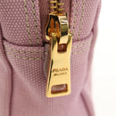 PRADA Canapa Pouch Canvas Pink Gold Auth am11802V-14