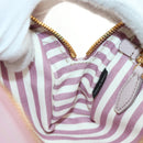 PRADA Canapa Pouch Canvas Pink Gold Auth am11802V-18