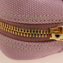 PRADA Canapa Pouch Canvas Pink Gold Auth am11802V-5