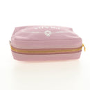 PRADA Canapa Pouch Canvas Pink Gold Auth am11802V-7
