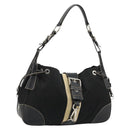 PRADA Shoulder Bag Nylon Leather Black Silver Auth am11803V-1