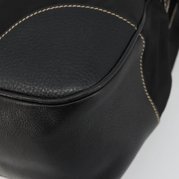 PRADA Shoulder Bag Nylon Leather Black Silver Auth am11803V