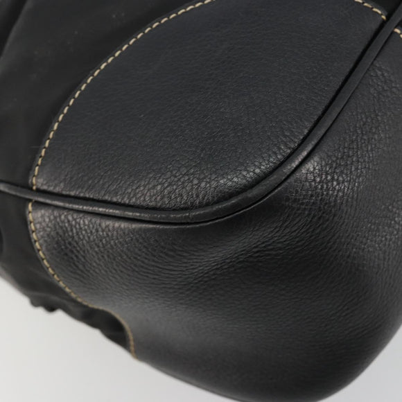 PRADA Shoulder Bag Nylon Leather Black Silver Auth am11803V