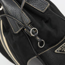 PRADA Shoulder Bag Nylon Leather Black Silver Auth am11803V-20