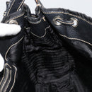 PRADA Shoulder Bag Nylon Leather Black Silver Auth am11803V-24