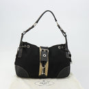 PRADA Shoulder Bag Nylon Leather Black Silver Auth am11803V-12