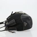 PRADA Shoulder Bag Nylon Leather Black Silver Auth am11803V-4