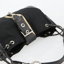 PRADA Shoulder Bag Nylon Leather Black Silver Auth am11803V-6