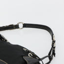 PRADA Shoulder Bag Nylon Leather Black Silver Auth am11803V-14