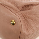 Miu Miu Hand Bag Leather 2way Pink Gold Auth am11804V-19