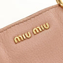Miu Miu Hand Bag Leather 2way Pink Gold Auth am11804V-20