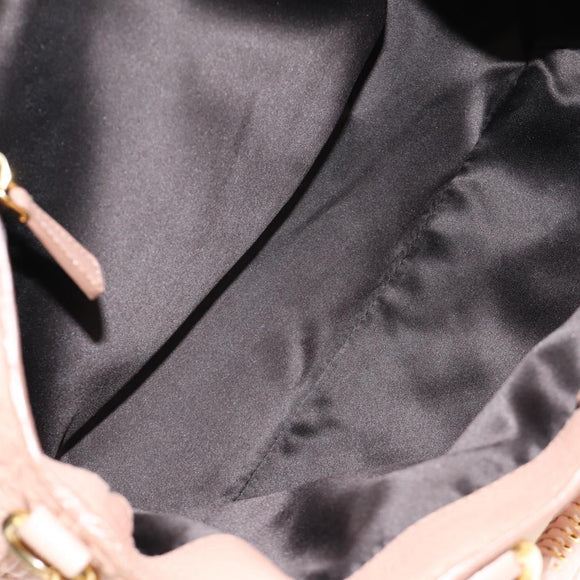 Miu Miu Hand Bag Leather 2way Pink Gold Auth am11804V