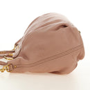 Miu Miu Hand Bag Leather 2way Pink Gold Auth am11804V-3