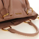 Miu Miu Hand Bag Leather 2way Pink Gold Auth am11804V-6