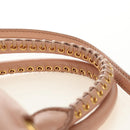 Miu Miu Hand Bag Leather 2way Pink Gold Auth am11804V-14