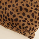 FENDI Hand Bag Unborn Calf Skin Beige Gold Auth am11805SAV-19