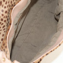 FENDI Hand Bag Unborn Calf Skin Beige Gold Auth am11805SAV-10