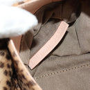 FENDI Hand Bag Unborn Calf Skin Beige Gold Auth am11805SAV-11